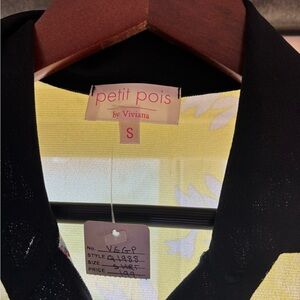 Petit Pois by Viviana Black Blouse